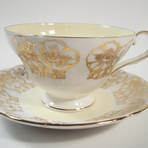 Stanley Tea Cup and Saucer,  Stanley Floral Teacup and Saucer.