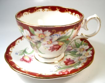 Bell China Tea Cup and Saucer, '' Narcissus '' tea cup and Saucer.
