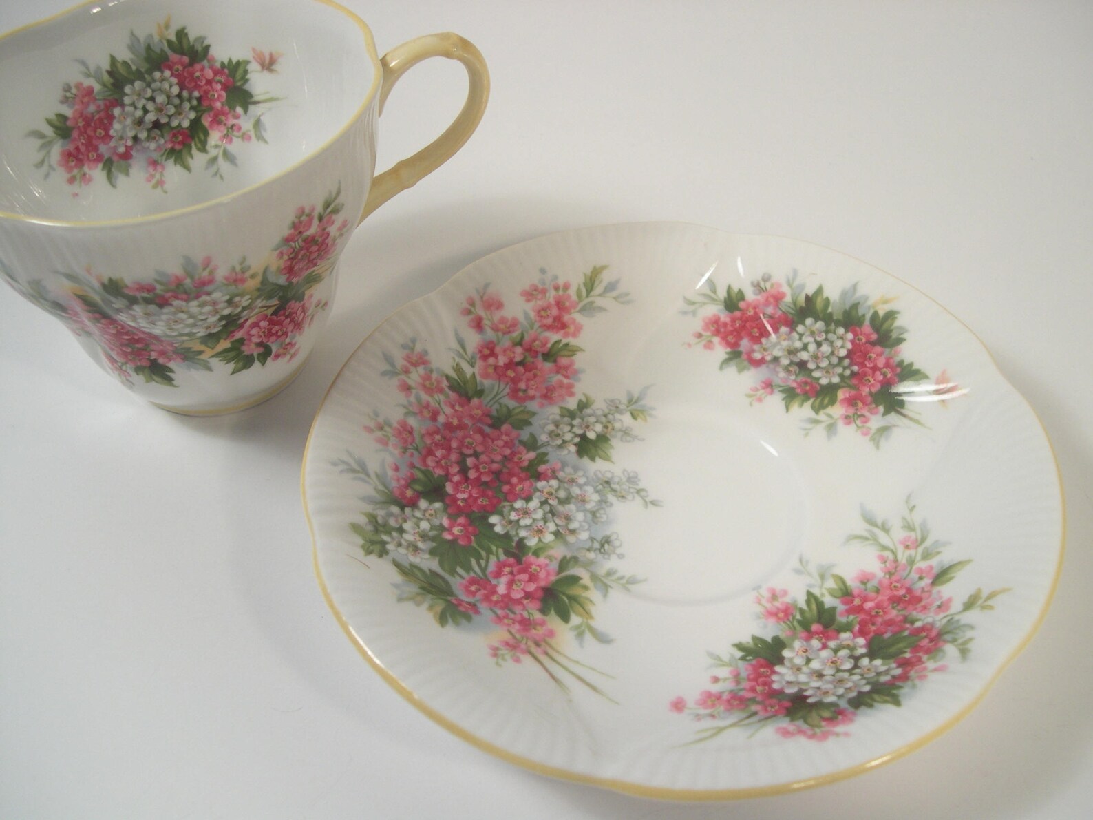 Royal Albert Blossom Time Series Tea Cup and Saucer, Hawthorne Tea Cup