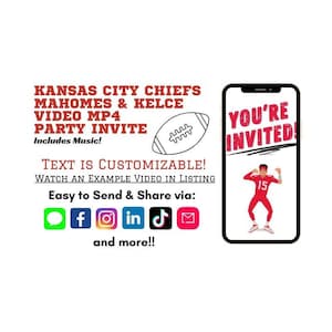 Kansas City Chiefs Digital Video Party Invitation