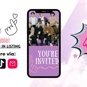 BTS Party Video Invitation - Etsy