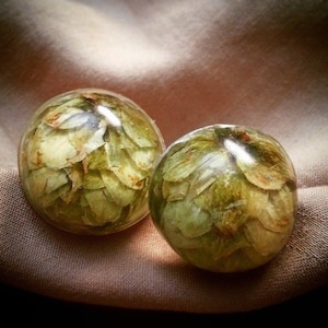 Hop Cufflinks - Craft Beer Wedding - Michigan Hop Flower Cuff Links - Men's Jewelry - Bridal - Brewing Ceremony - Groomsmen Gift - Groom