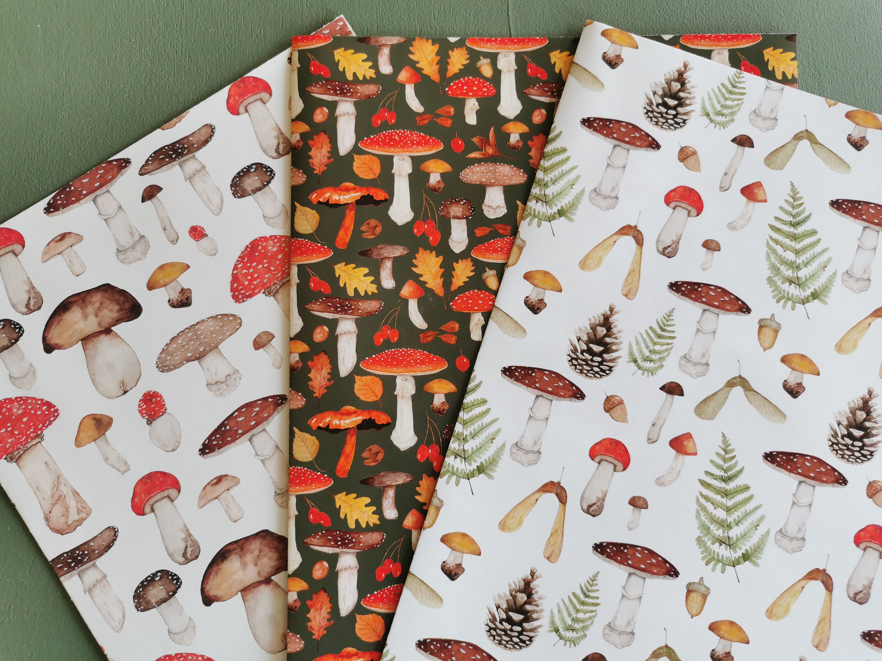 Eco-Friendly Wrapping Paper, Mushrooms/Snails