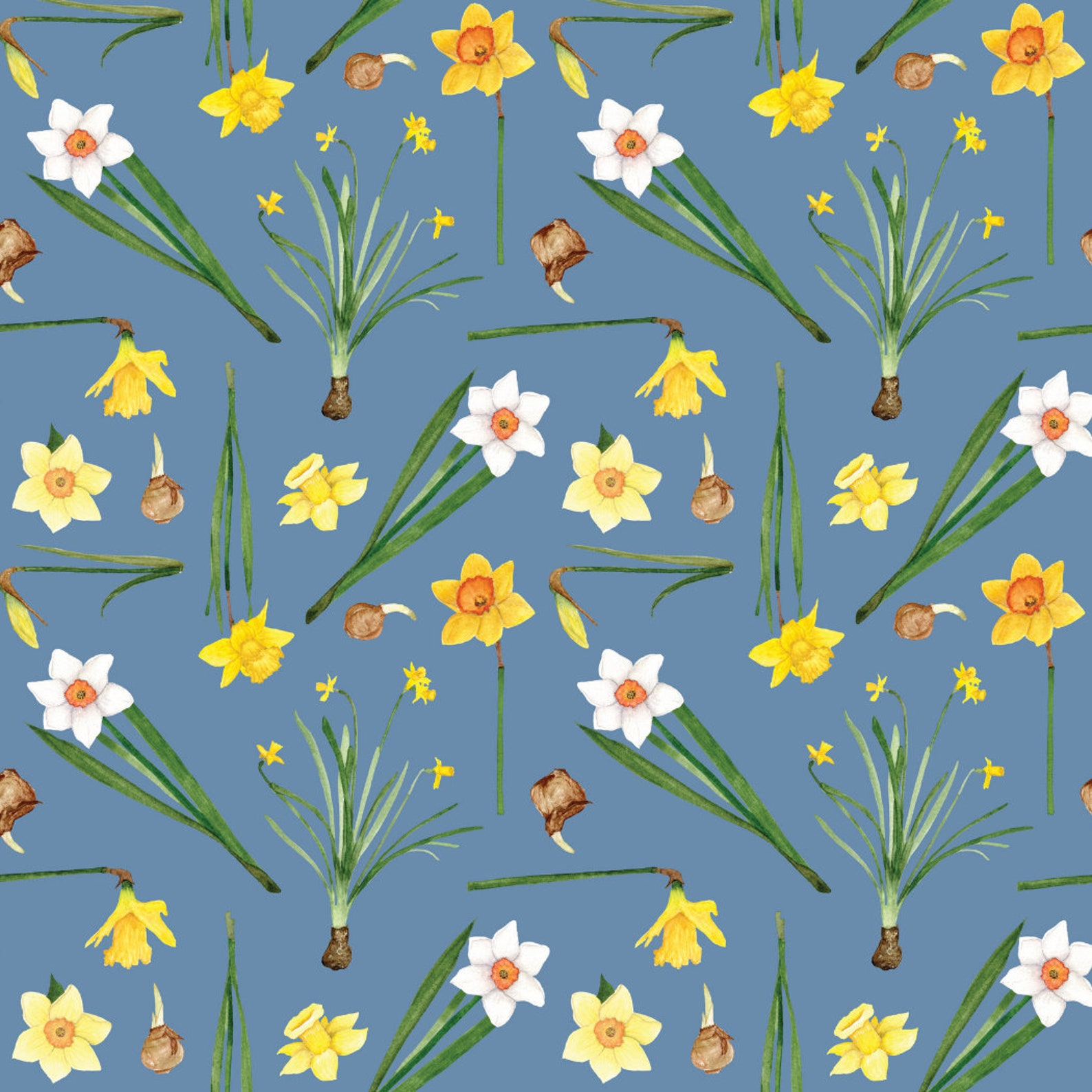Daffodil Wrapping Paper Daffodil Gift Wrap Spring Birthday Etsy UK