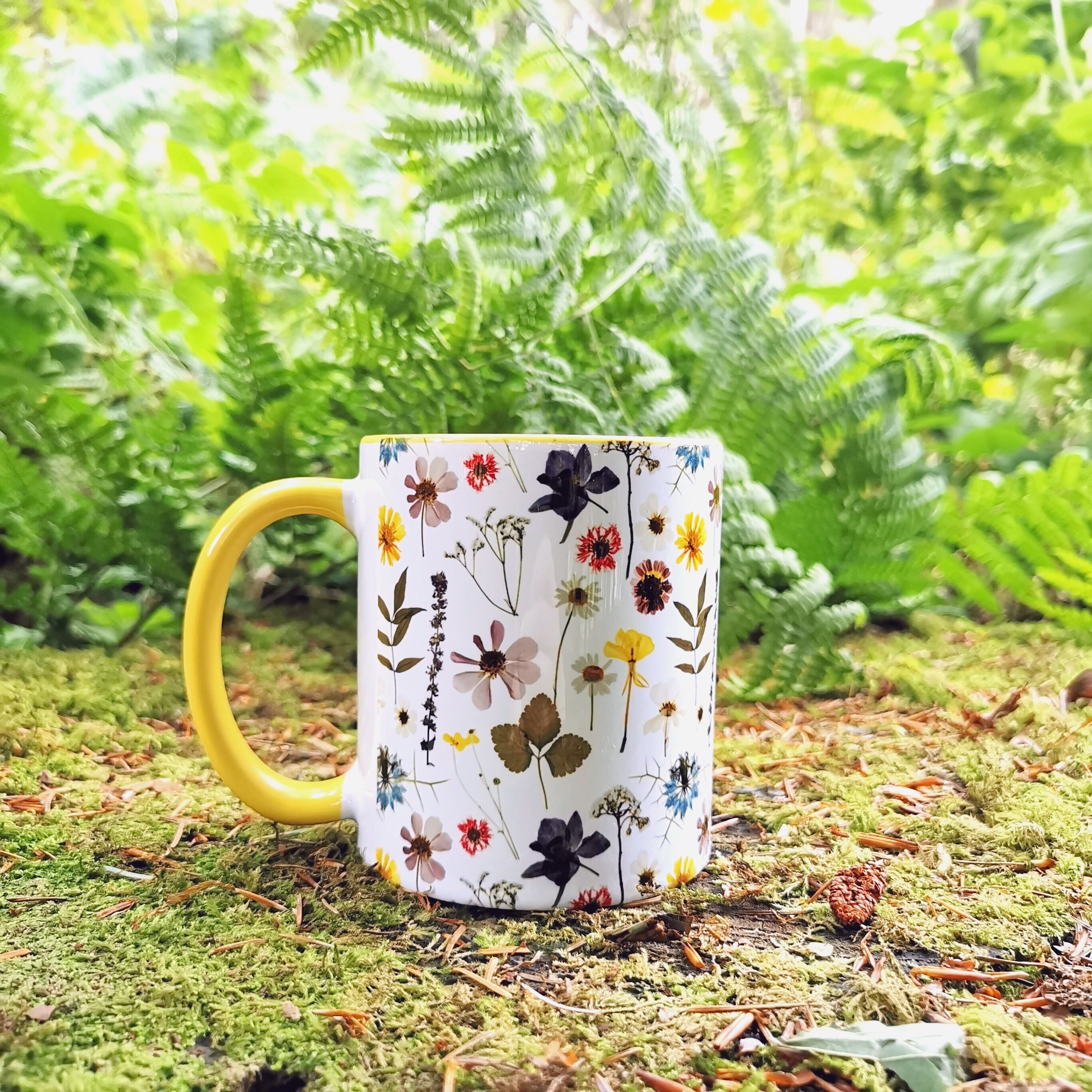 Flower Meadow Mug Pressed Flower Mug Coffee Mug Cottagecore Etsy UK