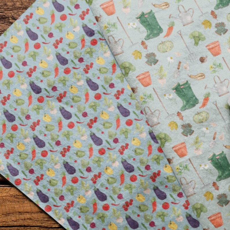 Fun Wrapping Paper Veggie Paper Vegetable Gift Wrap Veggie Etsy
