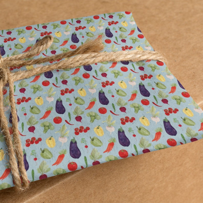 Fun Wrapping Paper Veggie Paper Vegetable Gift Wrap Veggie Etsy