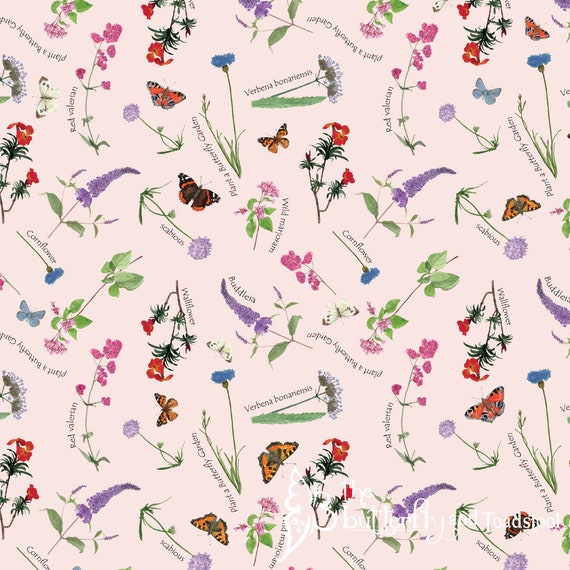 Pink Butterfly Friendly Flowers Wrapping Paper, Pink Wildflower Gift Wrap,  Butterfly Friendly Flowers, Birthday Wrapping Paper, Flower Paper -   Finland