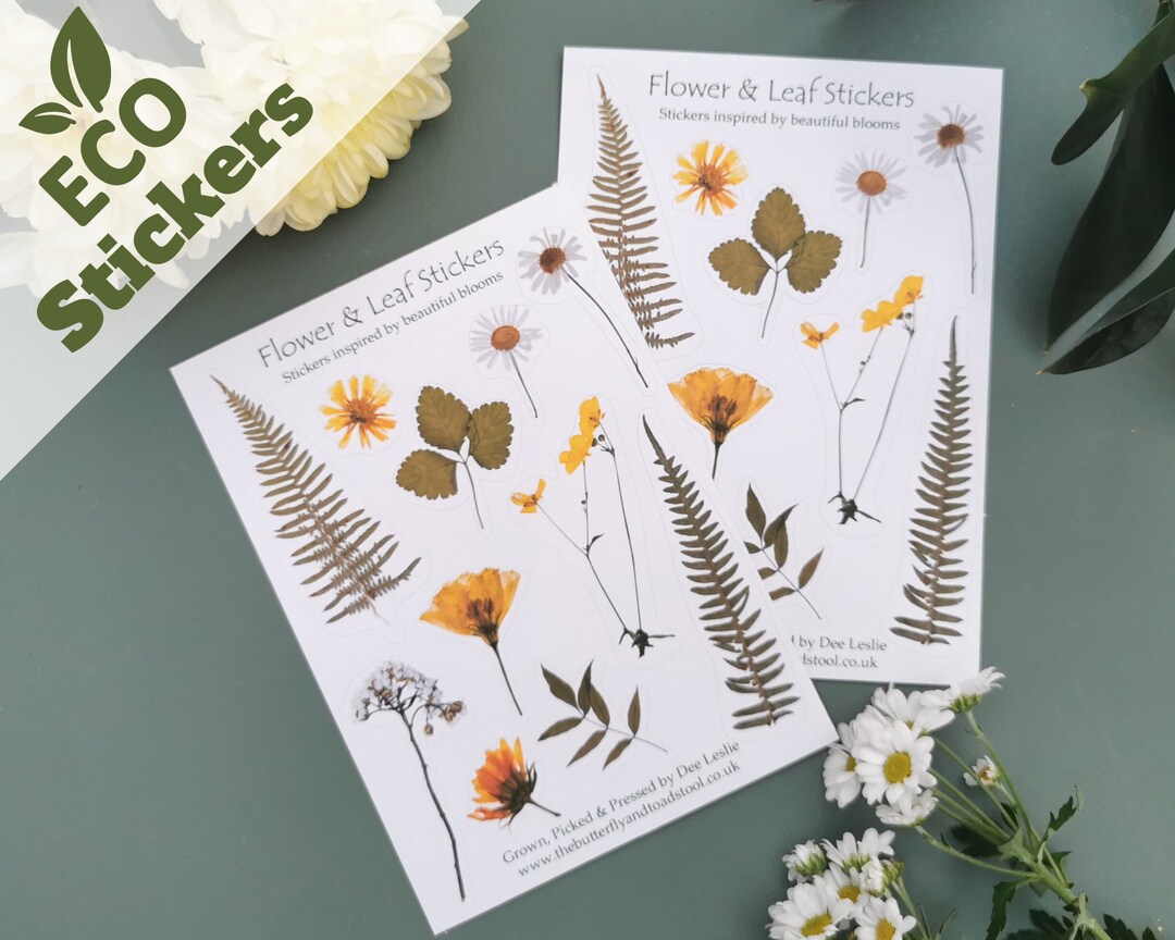 Fern Stickers, Pressed Flower Stickers, Flower Stickers, Nature Journal ...