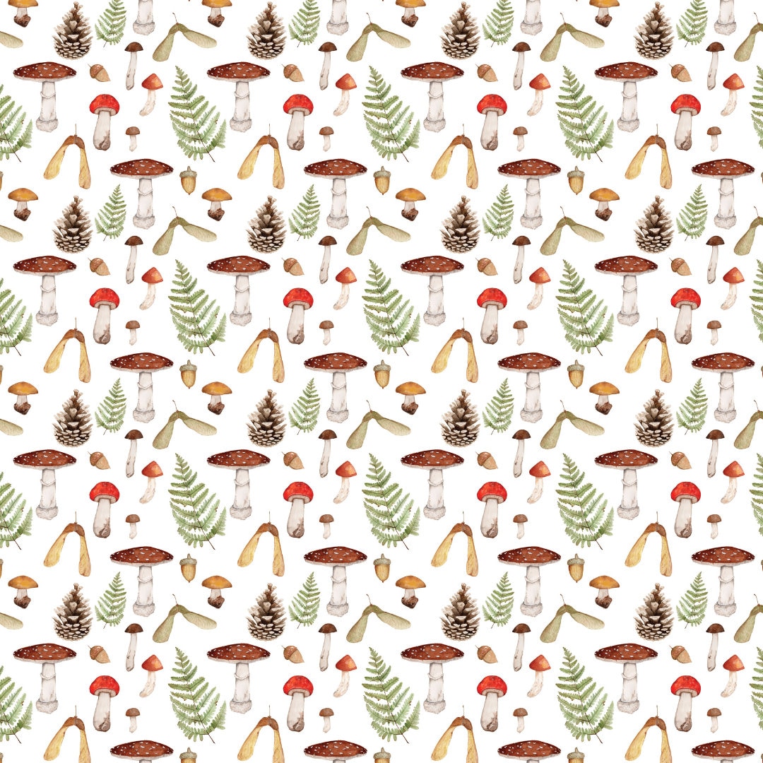 Minimalist Neutral Mushroom - Wrapping Paper Sheets – Green Home & Co.