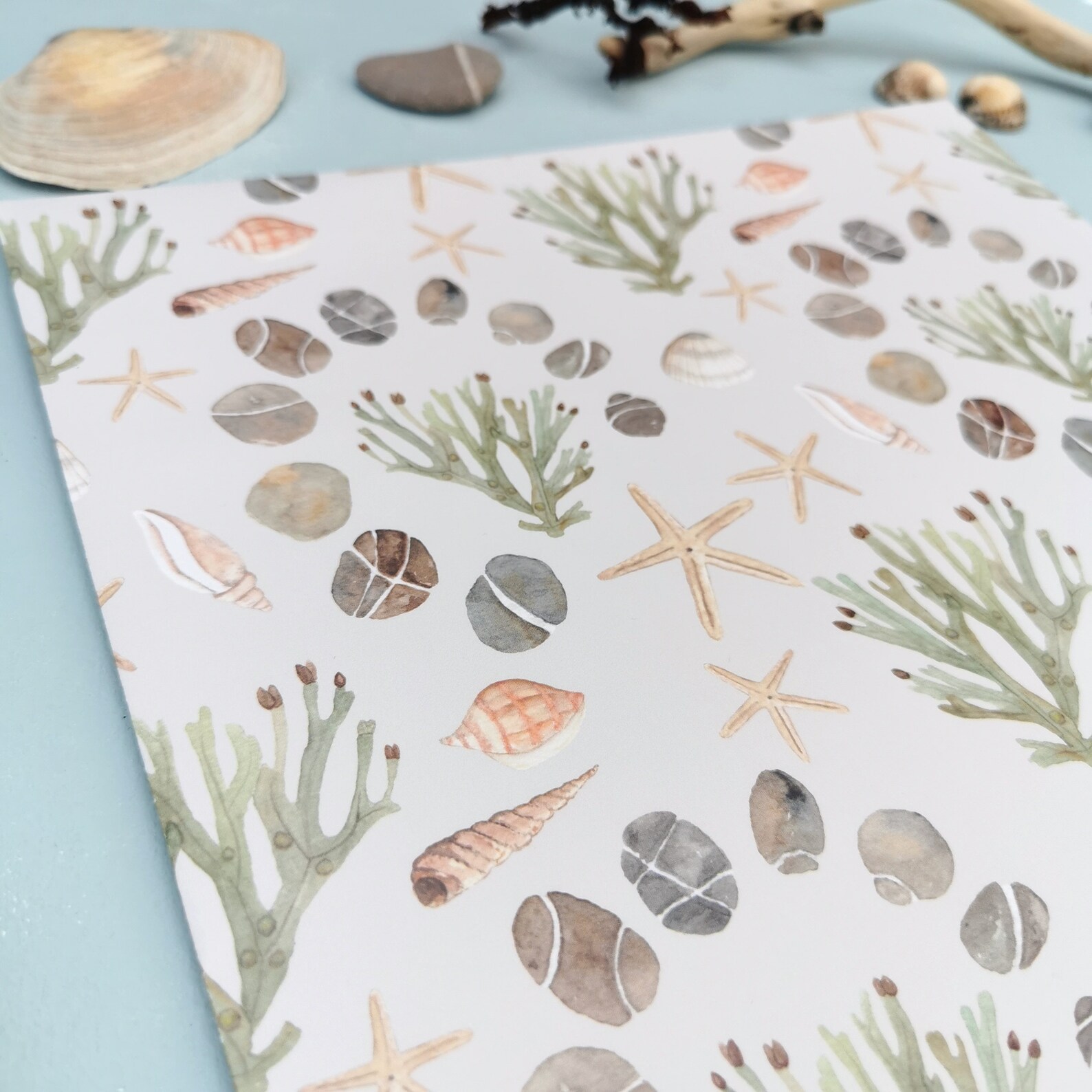 Seaweed Wrapping Paper Coastal Gift Wrapping Seaside Gift - Etsy