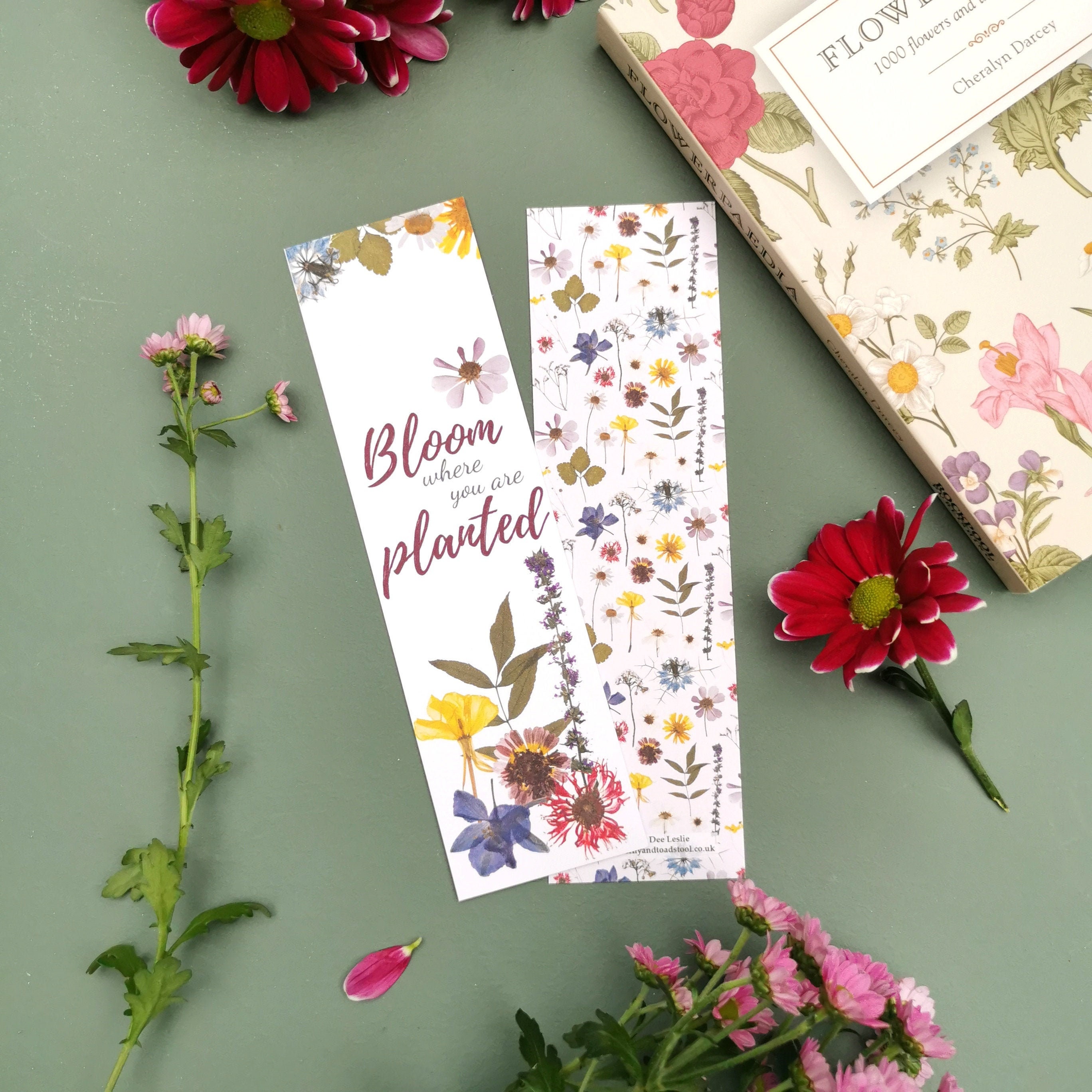 Pressed Flower Bookmarks - Aberle Home