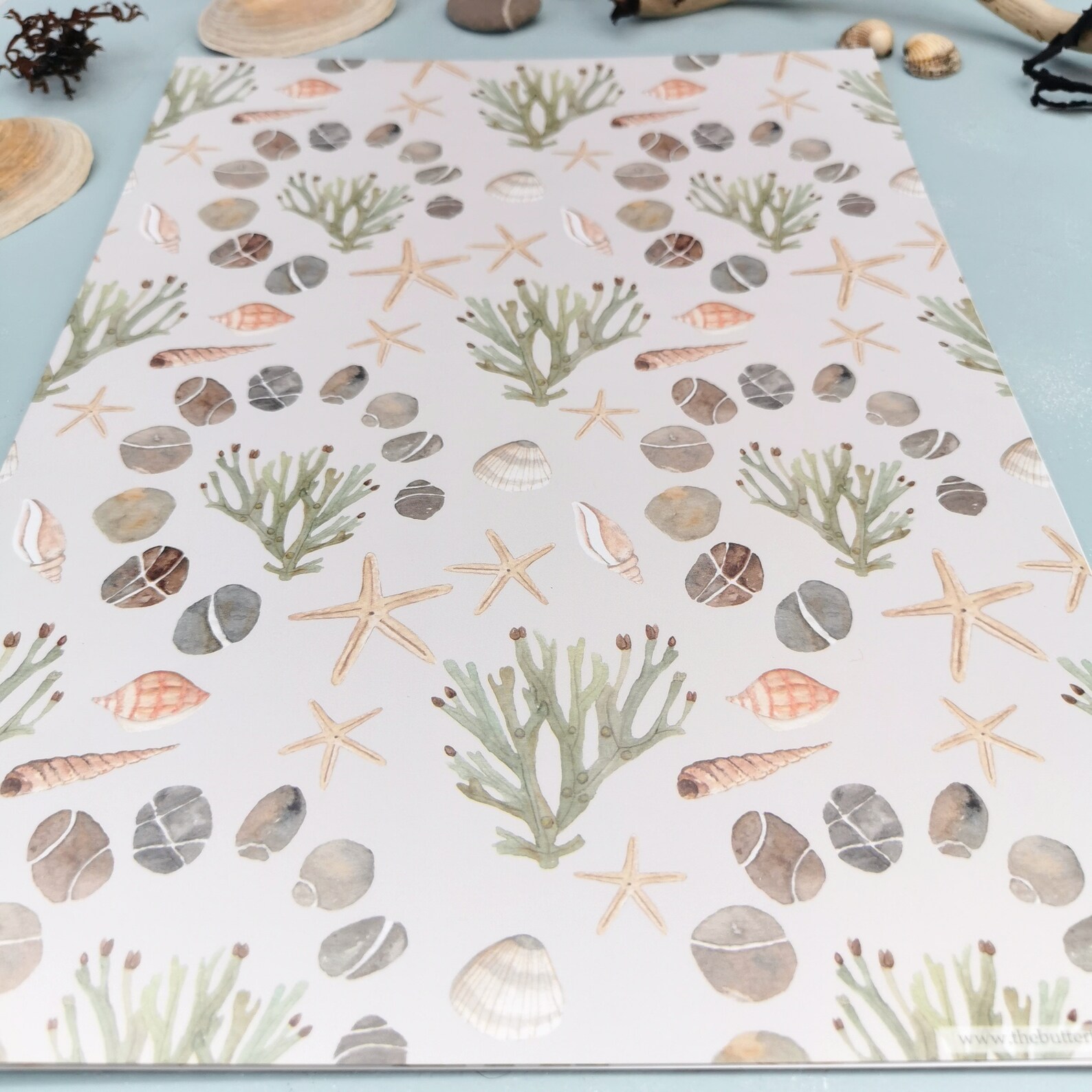 Seaweed Wrapping Paper Coastal Gift Wrapping Seaside Gift - Etsy
