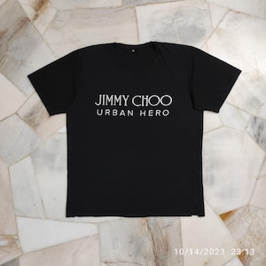 AW2000 archive Jimmy Choo URBAN HERO spell out minimalist very rare limited edition tee