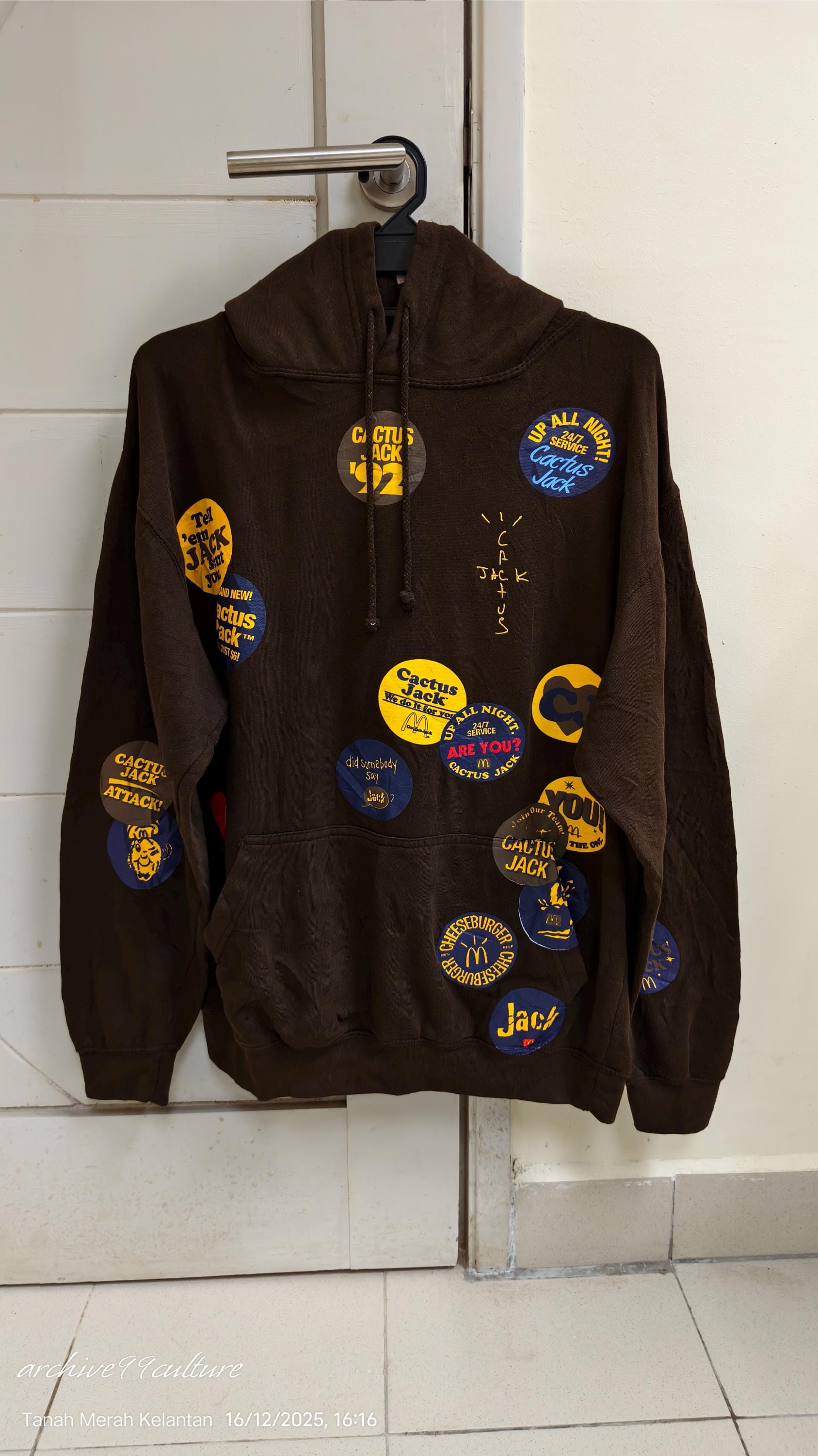 Hip Hop Felpa Con Cappuccio Unisex – Misto Cotone Stampa Travis Scott, Blu Streetwear Taglia M - 4
