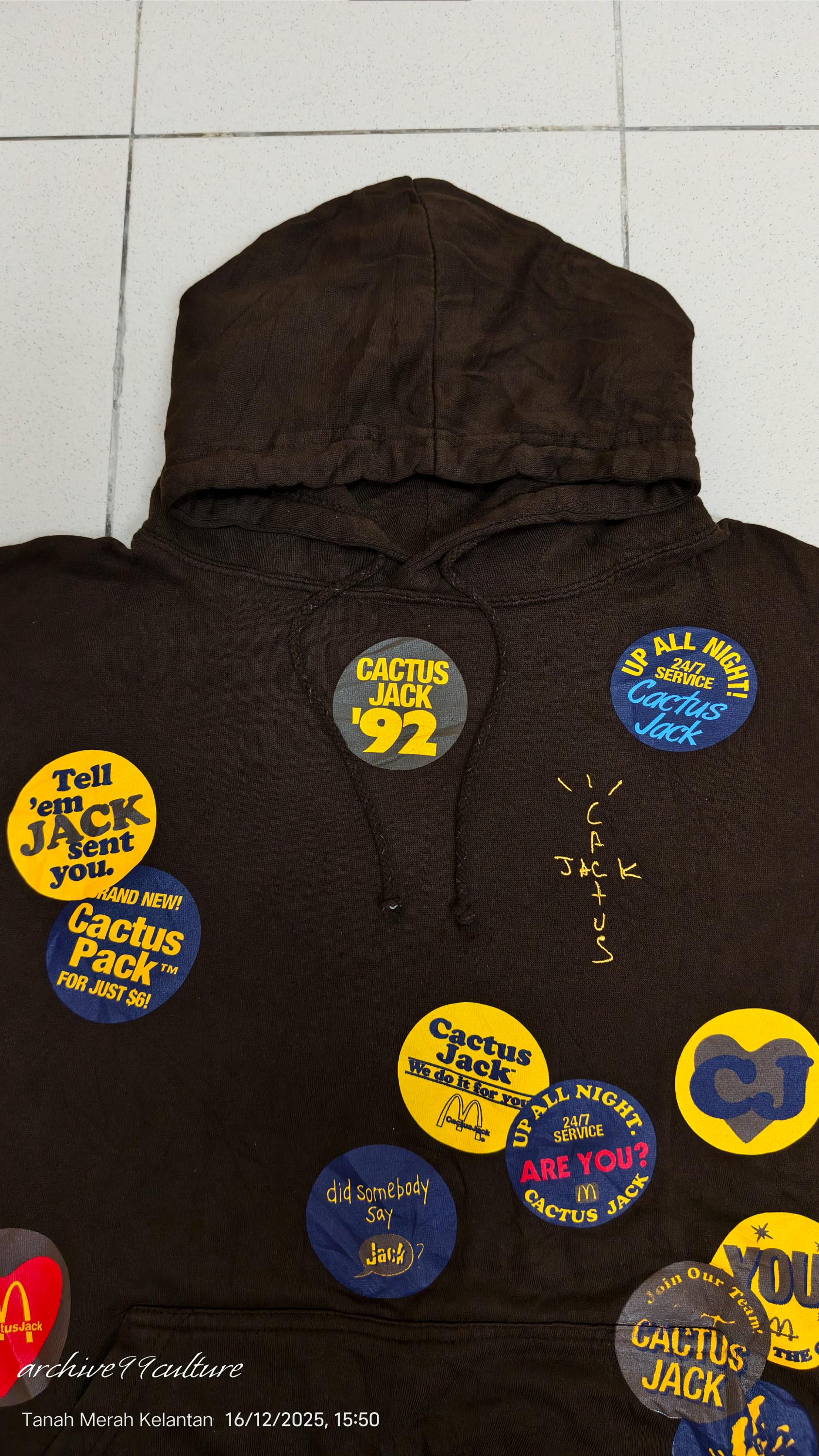 FW20 Travis Scott X Mcdonald's Cactus Jack Sticker Bomb Hoodie