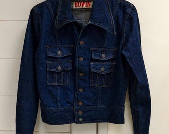 Chaqueta vaquera vintage Edwin de cuatro bolsillos de los años 70