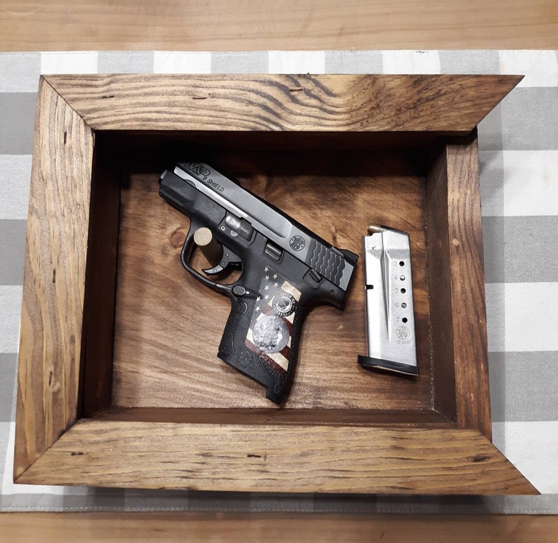 Rustic Handmade Gun Concealment Picture Frame Concealment Etsy