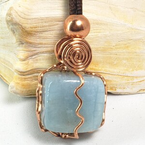 Aquamarine LIFEforce Energy Orgone Power Up Courage Amulet by Shamanic Healing Artist, Azurae Windwalker