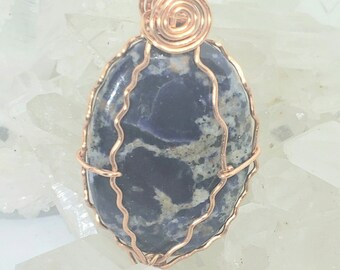 Calming Sodolite LIFEforce Energy Orgone  Amulet for Self-Esteem & Intuition by Shamanic Healing Artist Azurae Windwalker