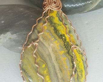 Bumble Bee Jasper Nurturing, Manifestation 8 LIFEforce Energy Amulet by Shamanic Healing Artist Azurae Windwalker