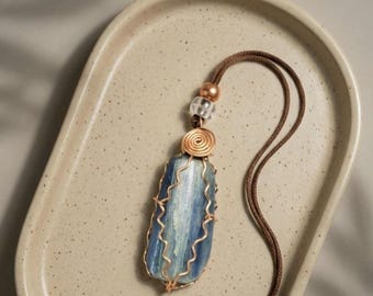 Kyaniet-meditatiesteen LIFEforce Energy orgone-amuletketting van sjamanistische genezingskunstenaar Azurae Windwalker