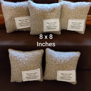 Custom Memory  8 x 8 square pillow