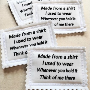 Handmade Memorial Patch: Sew-On Shirt Memory Patch (4 x 3 inches)