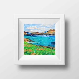 New Zealand Art, Lake Pukaki, Queenstown, New Zealand Print,8x8, South Island, Auckland City, New Zealand Artwork, Kiwi Artist Lisa Elley