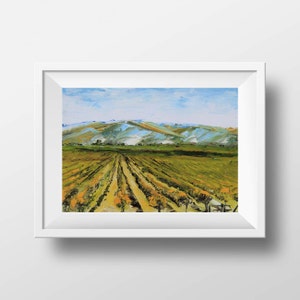 Napa Valley Print, San Francisco Art, Vineyard Print 11 x 14, Wine Country, Sonoma, Napa Valley Art, Quality, Decor, Signed Colorful Print