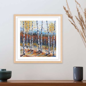 Lake Tahoe, Print, Tahoe Art, Tahoe, Birch Trees, South Lake Tahoe, Tahoe Painting, 8x8, 10x10, 12x12, Print, Winter, Mountains, Fall, Art