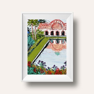 San Diego Art, San Diego Print, Balboa Park, California Art, California Landscape, Oil painting print, California Print, 8x8, San Diego
