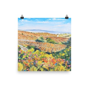 Napa Valley Poster Print – California Wine Country Wall Art, Vineyard Landscape, Wine Lover Gift, Travel Decor