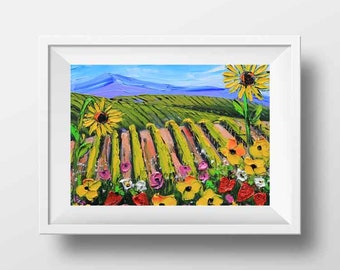Napa Valley Vineyard Giclee Print: California Wine Country Art