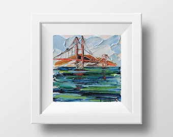 Impresión del Puente Golden Gate: Arte Giclée de la Bahía de San Francisco (8x8)