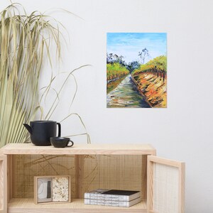 Póster de papel fotográfico, País del vino, Valle de Napa, Viñedos, Amapolas, Bodega, Arte de pared grande, Póster grande, Impresión de arte de vino, Arte de California