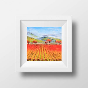 Napa Valley Print, Napa Valley Art, 8x8, 10x10, 12x12, California Wine Country Giclee Print, Artwork by San Francisco Artist Lisa Elley image 1