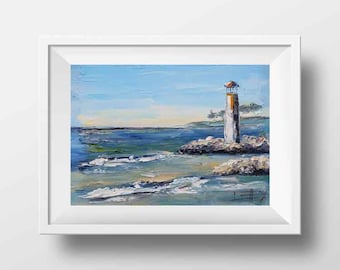 Twin Lakes, Santa Cruz, Monterey Bay, Lighthouse, Lighthouse Print, Beach Print, California Wall Art, California Print, Prints, California