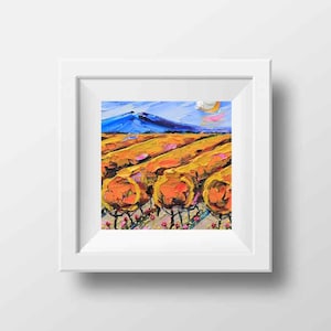 Napa Valley Print, Napa Valley Art, 8x8, 10x10, 12x12, California Wine Country Giclee Print, Artwork by San Francisco Artist Lisa Elley