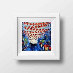 Chinatown San Francisco Kunstdruck, signiertes Fine Art Archival Open Edition Print, Original buntes Ölgemälde von Künstlerin Lisa Elley