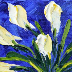 Blue Tulips Fine Art Print, Colorful Flowers Fine Archival Giclee Open Edition Print, Original Painting by Award Winning Artist Lisa Elley image 5