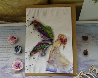 Fabric Faerie Greetings Card