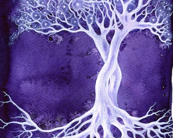 Amethyst Tree ~ Signed A4 Art Print