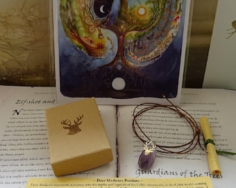 Deer Medicine Pendant & Art Print Gift Set