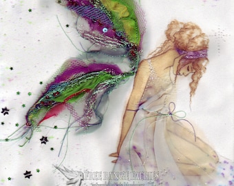 Fabric Faerie ~  A4 Signed Art Print