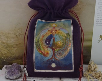 Deer Medicine Tarot Card Bag ~ Made with Hemp/Organic Cotton Sustainable Fabric