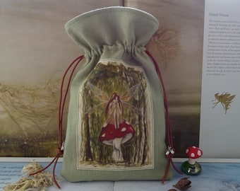 Woodland Wish Tarot Card Bag ~ Hemp/Organic Cotton Sustainable Fabric