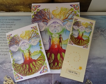 World Tree Notebook, Bookmark & Card Gift Set