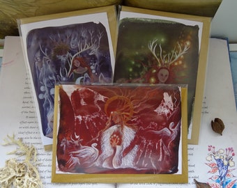 Celtic Goddess ~ 3 Card Pack Greeting Cards