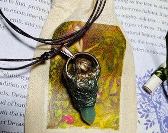 Earth Goddess - Handmade One of a Kind Pendant with Aventurine Gemstone- Prosperity